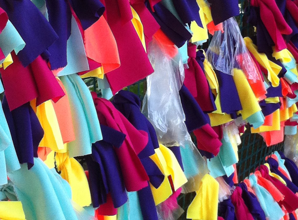 Detalle de alfrombra tejida por niños en el Encuentro de Tejedores. Hacienda la Trinidad 21/07/2013